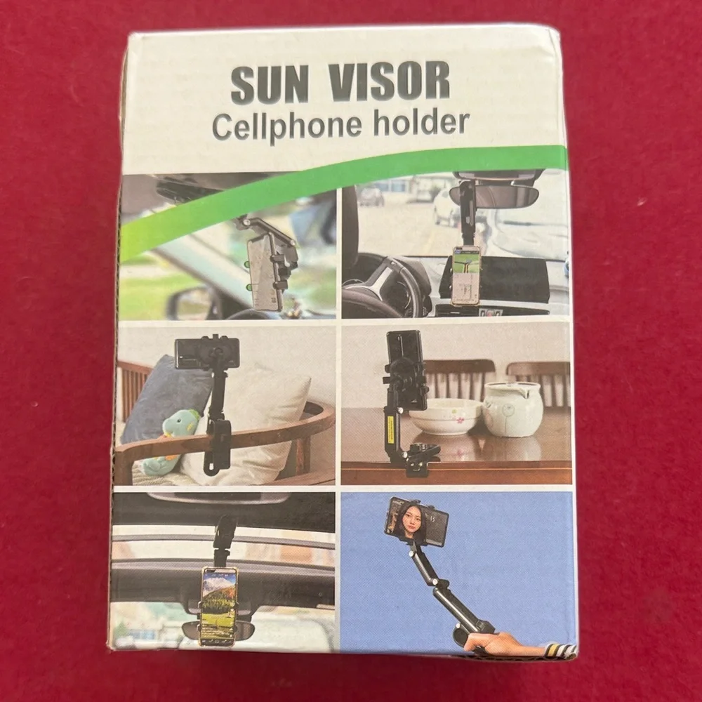 Sun Visor Cellphone Holder - Black